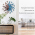 MUMTOP 13.26 Inch Metal Sun Moon Wall Decor, Inspiational Wall Sculpture Hanging Decorations Art for Indoor Outdoor Home Living Room Office Yard G...