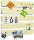 Bulletin board, Jeethemy Felt Pin Board Bar Strips, Self Adhesive Cork Boards for Walls with 35 Push Pins for Bedrooms Offices Home Decoration,5 P...