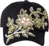 Bling hat, Womens Cute Lace Flowers Baseball Cap with Jewel Rhinestone Bling Hats Jeans Wash Denim Snapback (Black)...
