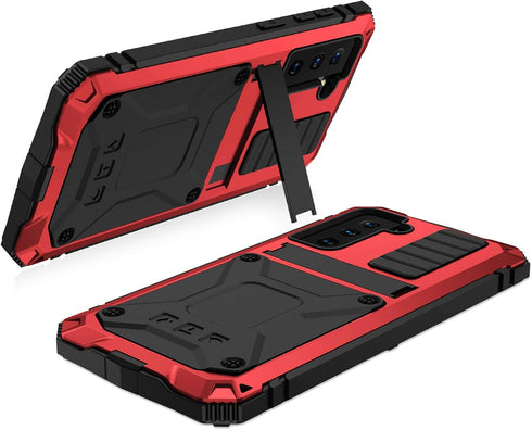 Compatible with Samsung Galaxy S21 Case, Aluminum Metal Gorilla Glass Waterproof Shockproof Military Heavy Duty Sturdy Protector Cover Hard Case (...