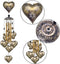 Garden Loving Heart Wind Chimes Outdoor Indoor Decor - with 4 Tubes 6 Bells 7 Hearts Mobile Romantic Wind Catcher, Heart Shaped Windchimes for Hom...