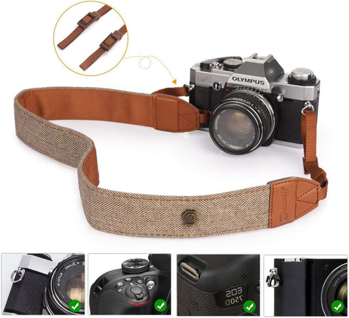 TARION Camera Strap for Photographers, Adjustable Neck Shoulder Camera Strap for Film Camera, 54in/137cm Crossbody DSLR SLR Camera Strap Universal...