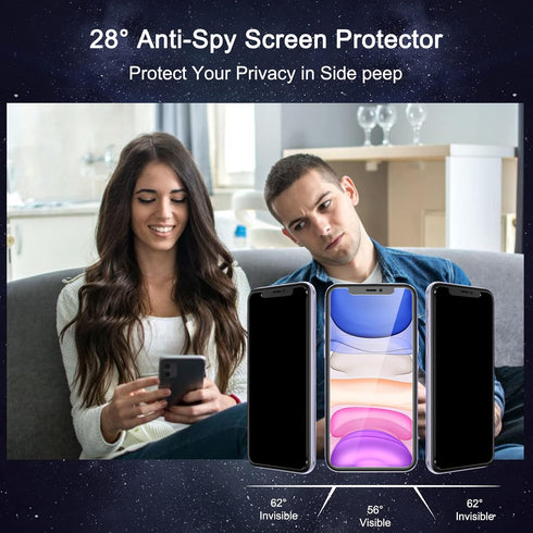 2 Pack Privacy Screen Protector for iPhone 11 with 3 Pack iPhone 11 Camera Lens Protector 9H Hardness Anti-Scratch/Bubble Free/Easy Installation.....