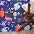 Baby Blanket Baby Dinosaur Cute Animals Flannel Throw Blanket Navy Blue Receiving Blanket Funny Baby Essentials for Boys Girls Multicolor 40x50 in...