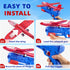 Toy Airplane, 3 Pack Airplane Launcher Toys 2 Flight Mode Glider Plane Outdoor Toys for Kids Ages 3 4 5 6 7 8 9 10 11 12 Year Old Boys & Girls Bir...