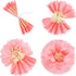 Gejoy 12 Pieces Pink Paper Flowers Tissue Pom Poms Giant Tissue Paper Chrysanth Fiesta Flowers DIY Crafting for Wedding Backdrop Bridal Baby Showe...