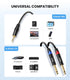 tisino 1/8 to 1/4 Stereo Cable, 1/8 Inch TRS Stereo to Dual 1/4 inch TS Mono Y-Splitter Cable 3.5mm Aux Mini Jack to Jack Breakout Cord for Smartp...