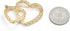 Gyn&Joy Gold Tone Fashion Double Heart Scarf Brooch Pin for Women...