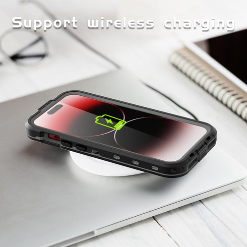 for iPhone 15 Pro Case Waterproof, 15 Pro Waterproof Case, Shockproof Protective Cover, Full Sealed Case with Built-in Screen Protector for iPhone...