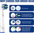 16 Pack Professional Cross Toothbrush Replacement Heads Compatible with Oral B Electric Toothbrush Action Cross Replacement Brush Heads for Multi ...