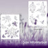 6 Pieces Flower Stencil Bee Stencil Butterfly Painting Stencil Template Bird Bee Drawing Template Reusable Painting Stencil and Metal Open Ring fo...