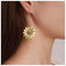 Boho Sunflower Dangle Earrings Sunflower Hoop Earrings Gold Floral Flower Earrings Vintage 3D Flower Drop Earrings Jewelry for Women and Girls...