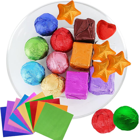 100PCS Foil Candy Wrappers, 4 x 4 Inch Candy Wrappers, Rose Foil Candy Wrapper for Chocolate Bar Wrappers for DIY Candies, Chocolate, Cake (Rose)...