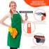 Window Squeegee for Home, 2 in 1 Window Cleaning Car Squeegee Windshield Cleaning Sponge and Silicone Squeegee,Window Cleaner Tool with Extension ...