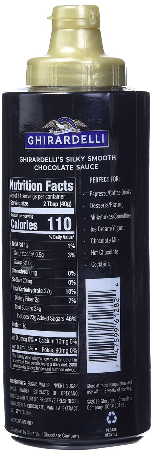 Ghirardelli Chocolate Sauce, Black Label (16oz Squeeze bottle)...