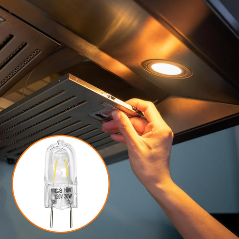 Belleone Microwave Light Bulb Fit for GE Samsung Kenmore Maytag Elite Over The Stove Range Oven, Halogen Light Bulb with G8 Bi-pin Base 20W Microw...