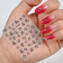 30 Sheets Black Flower Nail Stickers 3D Adhesive Nail Floral Stickers Black Multi-Design Flower Nail Decals for Floral Nail Supplies Nail Art Desi...