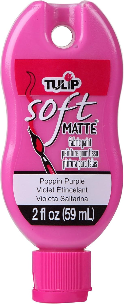 Tulip Soft Matte Fabric Paint 2oz-Poppin Purple...