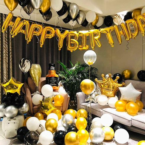 16 Inch Gold Letter Balloons Mylar Foil Alphabet Letter A-Z Balloons Set for Wedding Birthday Party Decoration Banner(26pcs Pack,) (Gold)...