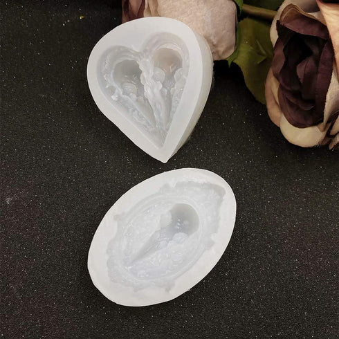 2Pcs/Set Raven Skull Silicone Resin Molds Crow Bird Skeleton Head Epoxy Casting Mold for Halloween Jewelry Making DIY Craft Tools...