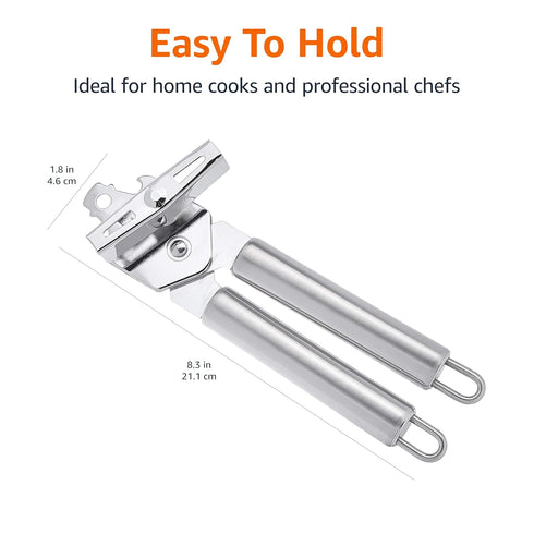 Amazon Basics Can Opener, Heavy Duty Stainless Steel...