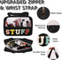 Chenille Letter Patch Stuff Bag, Preppy Clear Makeup Cosmetic Bag Large Toiletry Storage Tote Bag with Handle, Transparent Nylon Waterproof Organi...