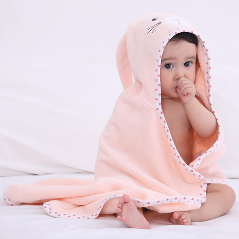 Baby Hooded Towel with Unique Animal Design Ultra Soft Thick Cotton Bath Towel for Newborn (Bunny)...