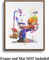 Dignovel Studios 8X10 Unframed Dentist Chair Dental Tools Tooth Medical Art Clinic Office Wall Art Watercolor Art Print Poster Wall Hanging Decor ...