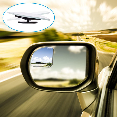 Car Blind Spot Mirror, 2PCS HD Convex Glass Angle Adjustable for Side Rearview Mirrors, Fan Shaped Frameless Rotatable Wide Angle Blind Spot Mirro...