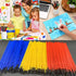 150Pcs Plastic Paint Brushes Set Acrylic Paint Brushes Watercolor Brushes Colorful Detail Painting Kit Art Supplies for Acrylic Oil Watercolor Pai...