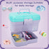 11in Mutipurpose Storage Box Organizer with Removable Tray, Portable Small Craft Box with Handle, Plastic Clear Tool Box Art Case for Makeup, Sewi...