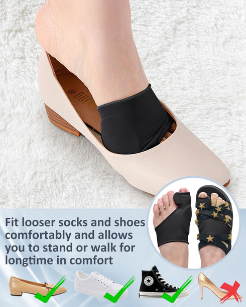 2 Pcs Bunion Corrector for Women Men Bunion Pain Relief, Big Toe Straighteners, Breathable Bunion Correction Socks with Built-in Gel Pad, Big Toe ...