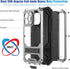 iPhone 14 Pro Max Waterproof Case, iPhone 14 Pro Max Metal Case with Screen Protector Kickstand Military Full Body Rugged Heavy Duty Dustproof Def...