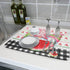 Summer Gnomes Dish Drying Mat 18x24 Inch ,Watermelon Fruit Buffalo Plaid Kitchen Dry Mats with Loop Absorbent Foldable Dishes Pad for Sink Counter...