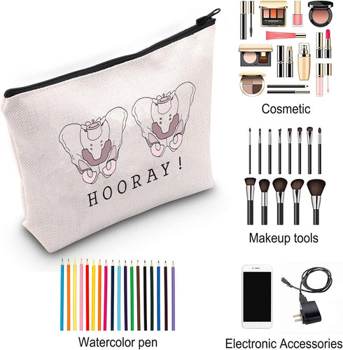 ZJXHPO Orthopedic Cosmetic Bag Orthopaedics Survival Kit Orthopedic Hip Replacement Gift Anatomy Toiletry bag Orthopedic Surgeon Gift (HOORAY)...