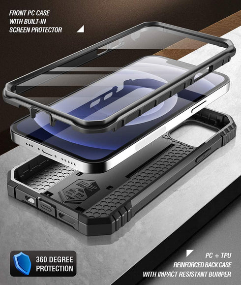 Poetic Revolution Case Compatible with iPhone 12 / iPhone 12 Pro 6.1 inch (2020 Release), Full-Body Rugged Dual-Layer Shockproof Protective Cover ...