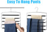 Meetu Pants Hangers 5 Layers Stainless Steel Non-Slip Foam Padded Swing Arm Space Saving Clothes Slack Hangers Closet Storage Organizer for Pants ...