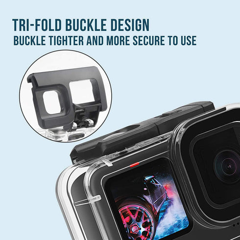 SHOOT 60M/196FT Waterproof Case Kit for Gopro Hero 12/11/10/9 Black,Diving Protective Housing Shell with Screen Protector Set and 12pcs Anti-Fog I...