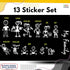 TOTOMO 13 Stick Figure My Family Car Stickers (Style#2) with Pet Dog Cat Family Car Decal Sticker for Windows Bumper...