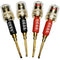 CESS-220 Pin Banana Plug to 4mm Female Banana Jack/Speaker Wire, 4 Pack (Braided-Type to 4mm)...