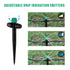 30pcs Drip Irrigation Emitters for 1/4" Drip Irrigation Tubing Adjustable 360 Degree Water Flow Drippers on 6.5" Sturdy Stake with Lock Barbed Irr...