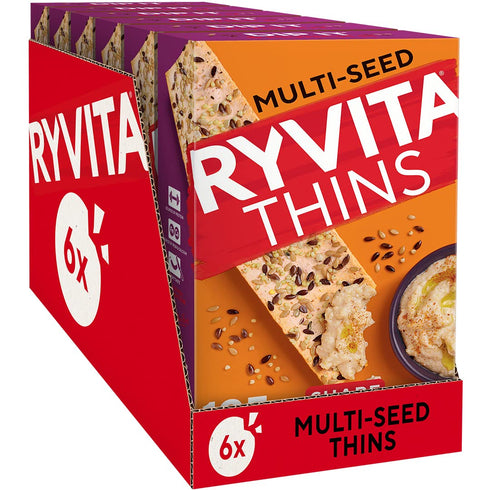 Ryvita Thins Multi-Seed Flatbreads, 125 g...
