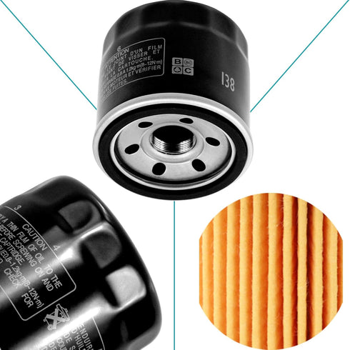 Oil Filter for Suzuki Eiger 400 LTA400, Kingquad 750 500 450 400, V-Strom 650 1000 DL650, GSXR 600 750 1000 1100, Bandit 1200 1250, Boulevard C50 ...