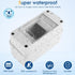 Waterproof Distribution Protection Box, ABS Plastic Breaker Electrical Box and Transparent Cover IP65, for Indoor Outdoor Wall Circuit Breaker (HT...