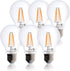 Bioluz LED 92 CRI E26 LED Bulb 40 Watt Dimmable Edison Bulbs Warm White Clear Pendant Light Bulbs UL Listed Title 20 High Efficacy Lighting 6-Pack...