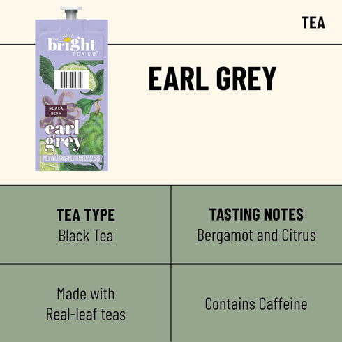 THE BRIGHT TEA CO., Earl Grey Tea Freshpacks for MARS DRINKS FLAVIA Brewer, 20 Packets...