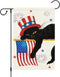 Louise Maelys 4th of July Garden Flag 12x18 Double Sided Vertical, Small Burlap Black Cat Welcome Patriotic Garden Yard House FLags for Memorial D...