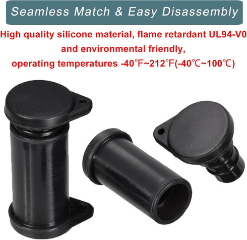 Solar Connector Caps, IP67 Solar Panel Connector Cap Weather Resistant Dust Male and Female Cap for MC-4 Solar Connectors (5 Pairs)...