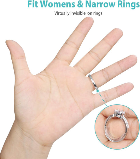 Feramox Invisible Ring Size Adjuster for Loose Rings Ring Adjuster Sizer Fit Any Rings Ring Guard Spacer (Clip-ON, 8 PCS)...