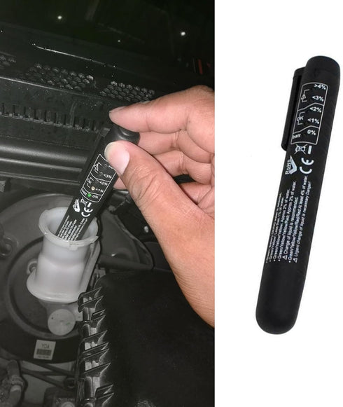 Brake Fluid Liquid Tester Pen, Auto Tester Tool, Auto Brake Diagnostic Testing Tool with 5 LED Indicators, Hydraulic Fluid Liquid Oil Moisture Ana...